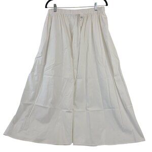 NWT Truth By Republic White Maxi Skirt Elastic Waist Cotton Blend Sz L